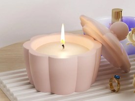 Molde silicona mini alhajero flor